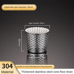 Lồng INOX chắn rác thoát nước sàn trên nóc chông côn trùng chuột bọ 5