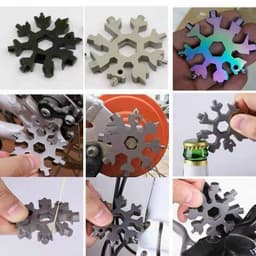 Cờ Lê Đa Năng 18 Trong 1 Hình Bông Tuyết Kết Hợp Công Cụ Móc Khóa Bông Tuyết Di Động Nhỏ Gọn - INGRI 1