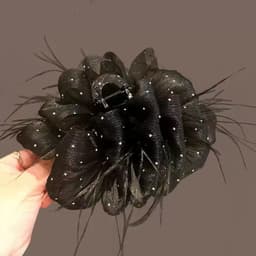 Kẹp càng cua nơ voan bồng bềnh size to (Nhiều mẫu) 8