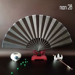 Quạt xếp nan 28cm trơn màu phụ kiện chụp ảnh cầm tay cổ trang 5