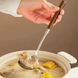 VINBEO Set hai chiếc xẻng môi cao cấp, thiết kế tay cầm gỗ tiện dụng chất liệu thép không gỉ AK006 7