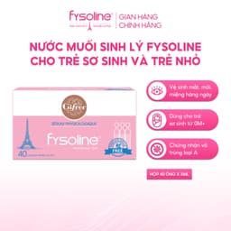 (Date T5.2027) Fysoline - Nước muối sinh lý Pháp - Vệ sinh mắt, mũi, miệng cho bé - Hộp 40 ống x 5ml 2