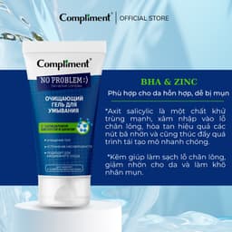 Gel Rửa Mặt Compliment No Problem sạch sâu ngừa mụn, giảm viêm 6