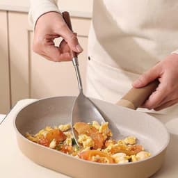 VINBEO Set hai chiếc xẻng môi cao cấp, thiết kế tay cầm gỗ tiện dụng chất liệu thép không gỉ AK006 3