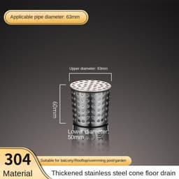Lồng INOX chắn rác thoát nước sàn trên nóc chông côn trùng chuột bọ 3