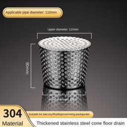 Lồng INOX chắn rác thoát nước sàn trên nóc chông côn trùng chuột bọ 7