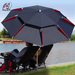 [Chất Lượng] Ô Câu Cá, Dù Câu Cá 2 Tầng Siêu Chống Thấm, Chống Tia UV Cao Cấp 1
