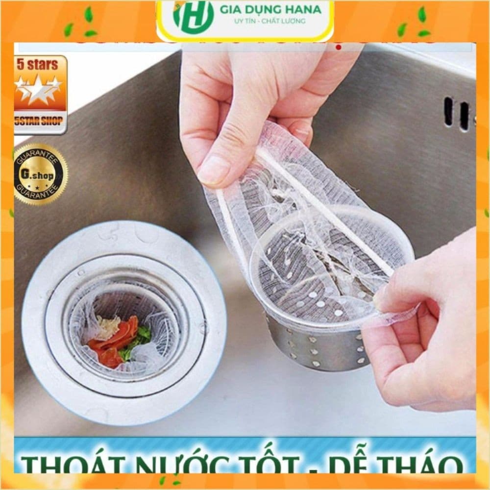Túi lọc rác bồn rửa bát 100 lọc rác bồn rửa chén bát, túi lưới lọc rác chậu rửa bát, bọc đựng rác