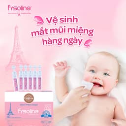 (Date T5.2027)Combo 2 Nước muối sinh lý Fysoline nhập khẩu Pháp vệ sinh mắt, mũi, miệng cho bé (Hộp hồng 40 ống x5ml) 3