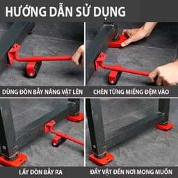 Bộ dụng cụ nâng đồ trong nhà bánh xe di chuyển vật nặng đa năng thông minh DCDCDN-500 5