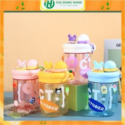 Bình Nước Hoạt Hình Dễ Thương Oct 560ml Chống Rỉ Nước Khi Úp Ngược, Có Quai Cầm Chắc Alulu.store 1