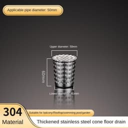 Lồng INOX chắn rác thoát nước sàn trên nóc chông côn trùng chuột bọ 2