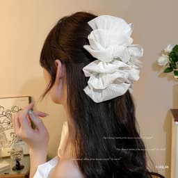 Kẹp càng cua nơ voan bồng bềnh size to (Nhiều mẫu) 3