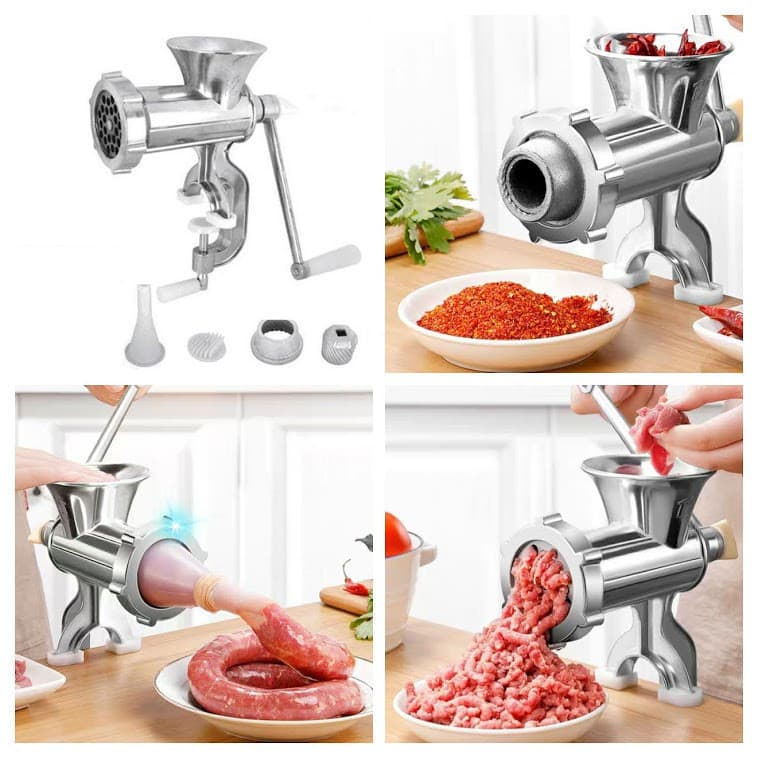 Dụng Cụ Xay Nhồi Thịt  KÈM 3 PHỄU Cua-Cá, Đùn Xúc Xích, Xay Tất Cả Các Loại Thực Phẩm Tiện Dụng Cho Nhà Bếp---