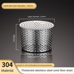 Lồng INOX chắn rác thoát nước sàn trên nóc chông côn trùng chuột bọ 8