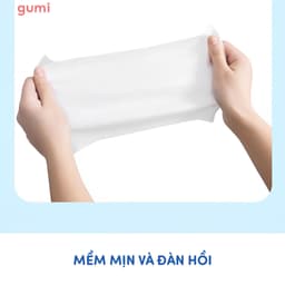 Thùng 10 gói khăn ướt GUMMI 80 tờ không cồn,không parabens,cao cấp dành cho em bé cực kì an toàn 4