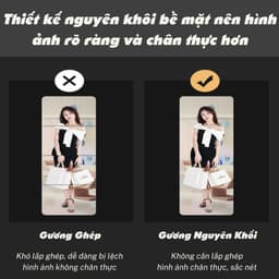 Gương Dẻo Dán Tường Nguyên Khối Dán Tủ Cửa Tủ Nhà Tắm Hình Chữ Nhật kích thước 30x100cm 6