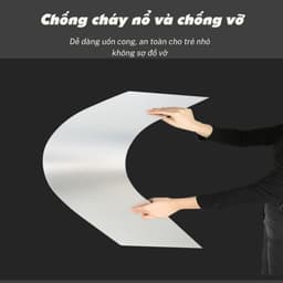 Gương Dẻo Dán Tường Nguyên Khối Dán Tủ Cửa Tủ Nhà Tắm Hình Chữ Nhật kích thước 30x100cm 2