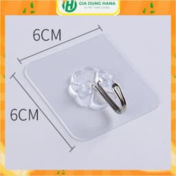 Móc Dán Tường Siêu Dính Trong Suốt Chịu Lực Tốt Treo Tường Chắc Chắn 5x5 cm 1