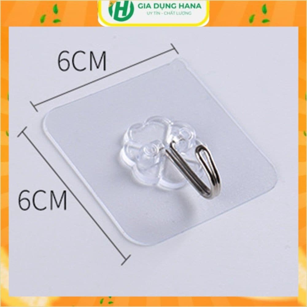 Móc Dán Tường Siêu Dính Trong Suốt Chịu Lực Tốt Treo Tường Chắc Chắn 5x5 cm