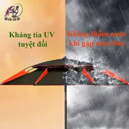 Ô câu cá che nắng mưa 2 tầng chống tia UV cao cấp 6