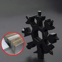 Cờ Lê Đa Năng 18 Trong 1 Hình Bông Tuyết Kết Hợp Công Cụ Móc Khóa Bông Tuyết Di Động Nhỏ Gọn - INGRI 6