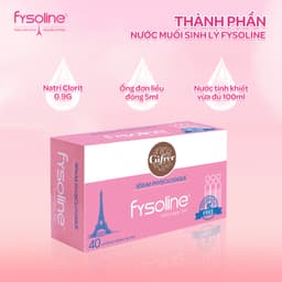 (Date T5.2027)Combo 2 Nước muối sinh lý Fysoline nhập khẩu Pháp vệ sinh mắt, mũi, miệng cho bé (Hộp hồng 40 ống x5ml) 5
