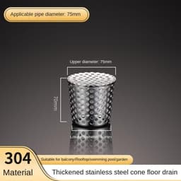 Lồng INOX chắn rác thoát nước sàn trên nóc chông côn trùng chuột bọ 4