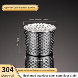Lồng INOX chắn rác thoát nước sàn trên nóc chông côn trùng chuột bọ 6