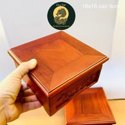Chân đế gỗ hương cao cấp cho tượng RỒNG VIỆT, khắc sen tỉ mỉ, đa dạng kích thước. 2