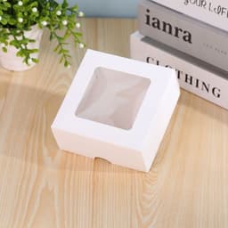 Set 10 Hộp giấy mini mặt kính đựng sáp thơm, quà tặng, nữ trang - HMHQ002 2