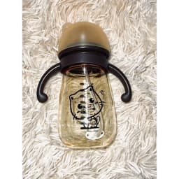 Bình sữa hình mèo van chống sặc kèm tay cầm dung tích 300ml 4