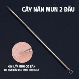 Bộ 3 cây nặn mụn đầu đen bằng thép không rỉ,có nhíp gắp mụn tiện lợi, mụn đầu đen-trứng cá(Full Box) 8