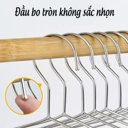 Móc Treo Quần Áo INOX 304 Loại Dày Móc Phơi Quần Áo Người Lớn Kích Thước 40cm 2