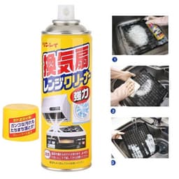 Xịt Tẩy Rửa Mảng Bám Dầu Mỡ cho lò vi sóng bếp từ bếp gas RINREI 330mL - Nội Địa Nhật 4