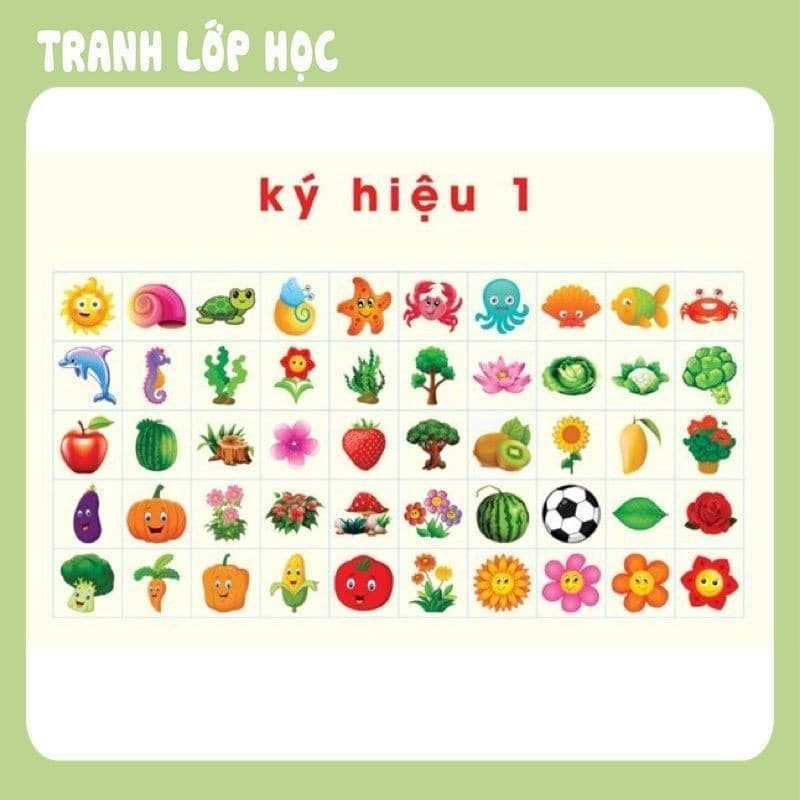 (Có sẵn) Decal ký hiệu dán cốc, tủ đồ cho bé (kích thước mỗi ô nhỏ 1,5cm, 2cm, 2,5cm)