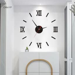 Cminyp 3D Dạ Quang Đồng Hồ Treo Tường Không Khung Acrylic DIY Đồng Hồ Kỹ Thuật Số Dán Tường Đồng Hồ Im Lặng Cho Phòng Khách Phòng Ngủ Văn Phòng Trang Trí Tường Vinh Quang 2