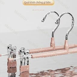 Móc áo gia dụng kẹp quần inox kẹp quần chống trơn trượt không đánh dấu kẹp váy thích hợp cho shop thời trang cửa hàng 2