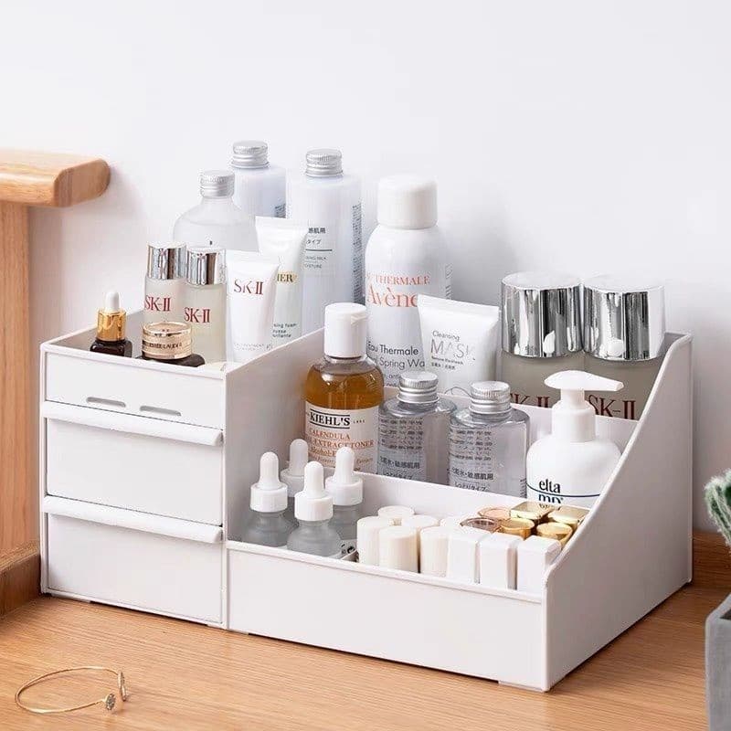Kệ đựng mỹ phẩm 3 tầng đa năng có ngăn kéo tiện lợi tiết kiệm không gian