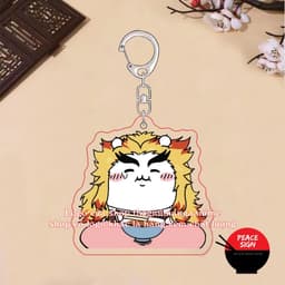 (mua 1 tặng 1) (CHIIKAWA) Móc khóa KIMETSU NO YAIBA keyring mica acrylic in hình anime chibi dễ thương 6