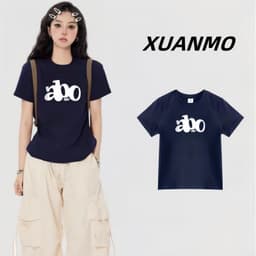 XUANMO Local brand Áo baby tee Áo Thun ôm body Áo y2k cotton Chính Hãng Vai Ngắn Tay Phong Cách Mới Mỏng Thiết Kế Áo Thun Ngắn Mùa Hè Mỹ 1