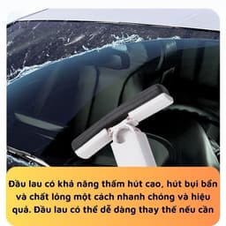 Cây lau kính tự vắt mini gấp gọn, dụng cụ lau vệ sinh bàn bếp, bàn làm việc kính ô tô thấm hút nước 9