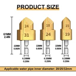 Tool-Hive - Mũi Khoan Chuôi Lục Giác 6.35mm, Chuyên Dụng Mở Rộng Ống Nước PPR, Đáng Tin Cậy 2