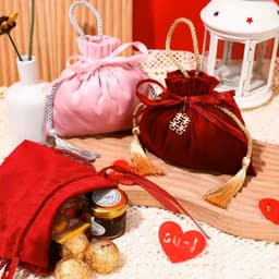 Túi Kẹo Cưới DIY Túi Quà Hầu Bao Chữ Hỷ Cho Tiệc Đám Hỏi Đám Cưới 7