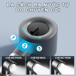 Vòi sen tăng áp 3 trong 1 có chế độ suất nước cao giúp tiết kiệm nước 6