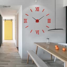 Cminyp 3D Dạ Quang Đồng Hồ Treo Tường Không Khung Acrylic DIY Đồng Hồ Kỹ Thuật Số Dán Tường Đồng Hồ Im Lặng Cho Phòng Khách Phòng Ngủ Văn Phòng Trang Trí Tường Vinh Quang 5