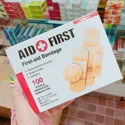 Hộp 100 băng gạc y tế tiệt trùng AID FIRST- VH MART 9