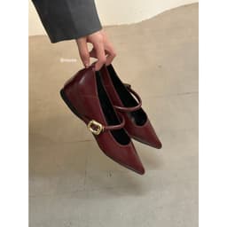 GIÀY BÚP BÊ MŨI NHỌN 𝙔𝙐𝙇𝙄𝙉𝘼 QUAI NGANG PHỐI KHÓA ĐỘN ĐẾ TRONG - LT39 9