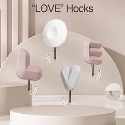 Móc Treo Tường Chữ LOVE Tự Dính, Móc Treo Chìa Khóa Đồ Dùng Dễ Thương994 1
