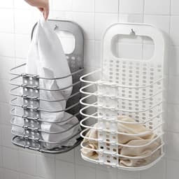 Giỏ đựng quần áo việt nam trước khi giặt treo tường gấp gọn tiện lợi tặng kém móc dán 5